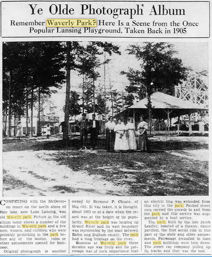 Waverly Park - DEC 10 1939 ARTICLE